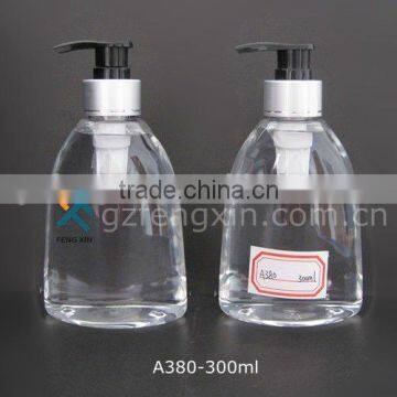 300ml hand washing lotion PET plastic bottle with lotion pump