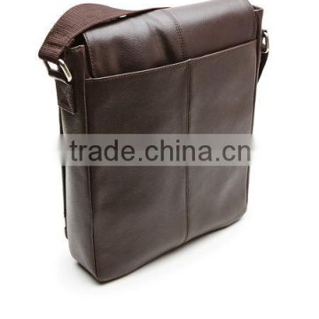 Genuine leather crossbody messenger bag