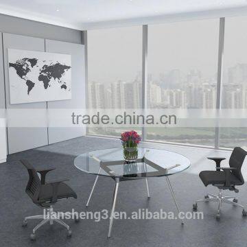 Hot Selling Unique Design Clear Glass Conference Table photo-3