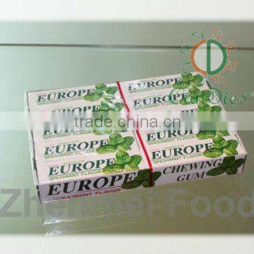 New Europe Chewing Gum vanilla mint flavor strip