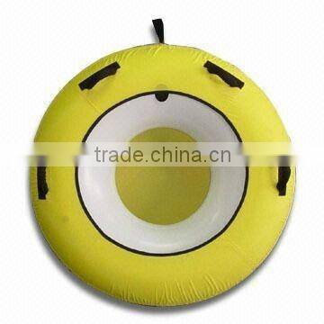 Round Shape PVC Inflatable Towable Nylon Cover Ski Tube