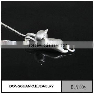 925 solid silver beautiful girl necklace jewelry with MATT plated