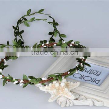 Wedding Artificial Flower Hair Wreath.summer Beach Gift Hair Jewelry Accessory photo-3