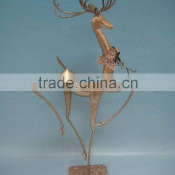 Gold metal christmas decorative reindeer