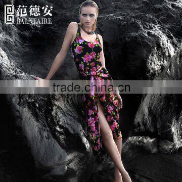 Balneaire Queen 2016 New Arrival Women Floral Print Beach Cover Ups