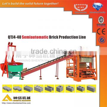 QTJ4-25 semi-automatic concrete small block manufacturing machines