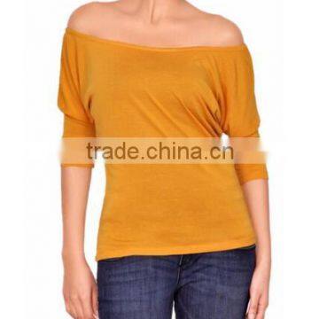 latest design fashion off shoulder strapless cheap long sleeve women t shirt shopping online