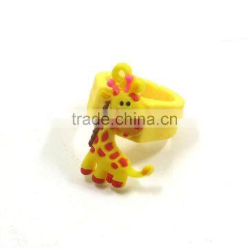 Kids cartoon design custom pvc finger ring