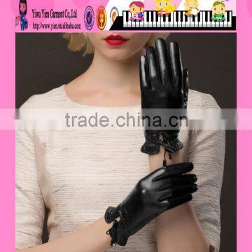 Elegant Imported Leather Gloves Women Sexy Four Seasons Leather Gloves Women