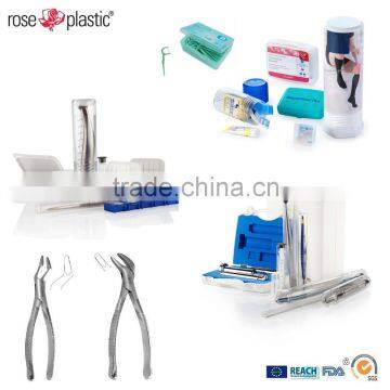 Medical plastic packaging tubes boxes for dental distal cutters