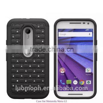 Customized Crystal Star Phone Case Cover Back for Moto G2 G3 photo-3