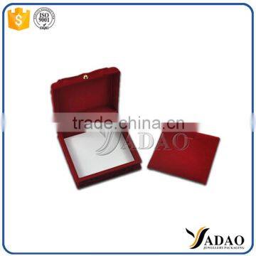 Customized handmade flocking red jewlery package box