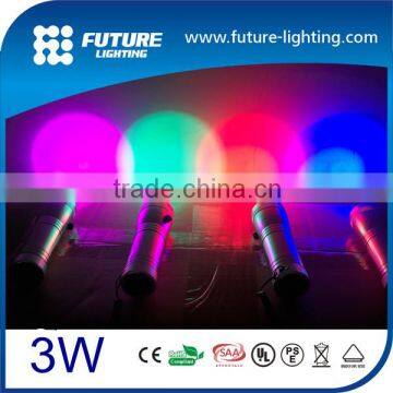 China  2016 wholesale price small portable color changing flash strobe 3W RGB welding torch light waterproof