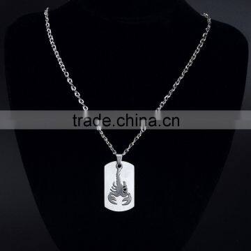 Hiphop Fashion Jewelry Men's 316L Stainless Steel Scorpion Pendant Necklace photo-6