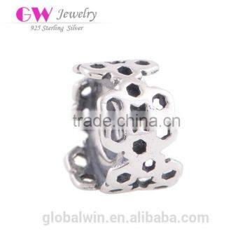 Hollow Wave Charms 925 Sterling Silver Unique Charms Factory Wholesale