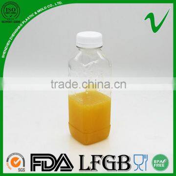Clear Square PET Plastic Bottle for Cold Pressed Juice With Food Grade photo-3