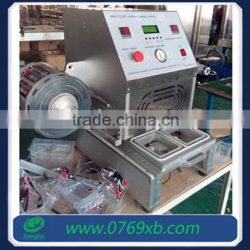 Double trays sealing machine, plastic cup sealing machine