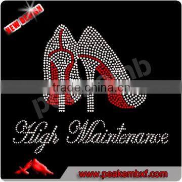 Beautiful high-heeled shoes Hot Fix Rhinestone Applique