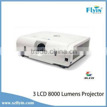 8000 ansi Lumens Full HD Digital Cinema Advertising LCD Auto bright control Large Venue outdoor Powerful Projector