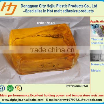 Stick wide materials adhesion light yellow transparent pressure sensitive adhelive glue block