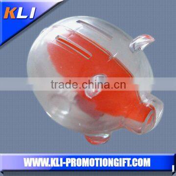 wholesale pig shaped plastic money safe box with 2 separated boxes