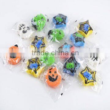 Marshmallow type halloween candy with pumpkin shape