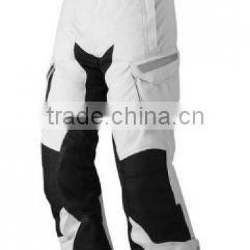 Motorbike Textile Pants White Black