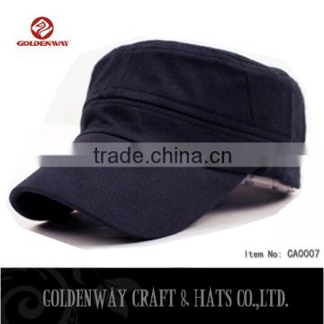 cheap black military peaked caps/baseball cap military