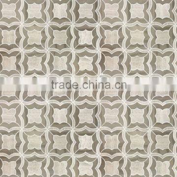 Polished Wooden Gray Marble Waterjet Floor Wall Tile