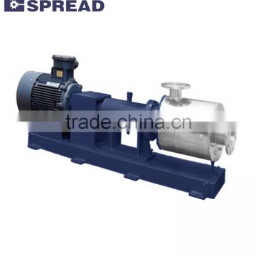 Three stage inline high shear pump for paint