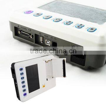 Resting 12 Lead 7 Inch 6 Channel Digital Electrocardiograph Price of ECG Machine EKG-1206A photo-3
