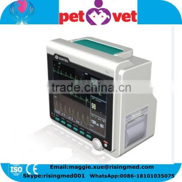 ECG, NIBP, SPO2, PR Multi parameter Veterinary Patient Monitor for Vet Pet rechargeable battery with thermal recorder