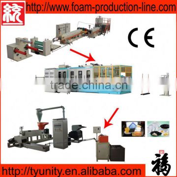 three-layer pe PS foam food plate production line