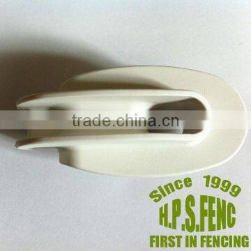 Electric fence bull nose insulator forhigh tensile fencing wires