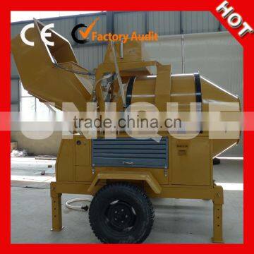 Hot selling portable diesel engine concrete mixer with diesel engine and water pump