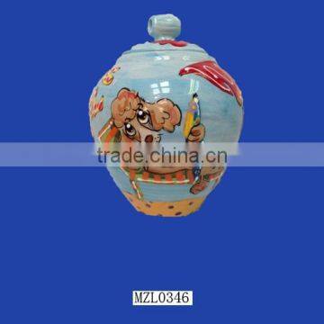 High Quality Ceramic Dog Memorial Pet Urns for Ashes