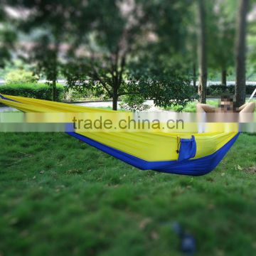 2015 New Arrival Fashionable Portable Parachute Nylon Fabric Hammock Double Size Multicolor