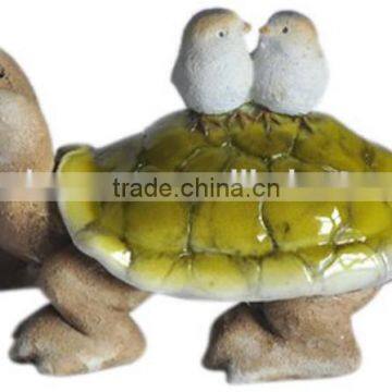 Personazlied Handmade Color Glazed Decorative Garden Tortoise Statue