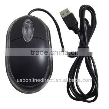 20000pcs stock USB wired mouse LED MOUSE Optical Wired Scroll Wheel Mini Mouse Mice For PC Laptop Desktop - black