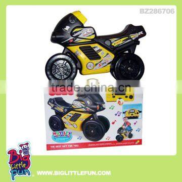 Electric kids ride on plastic motorcycle