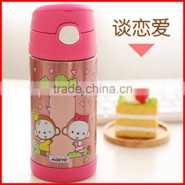 400ML Mokyo Cartoon Stainless Steel Flask for Children With Straw photo-6