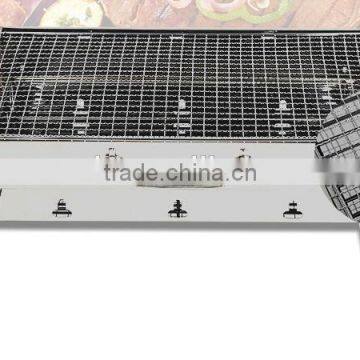 BBQ Grill White Stainless Steel Family Use Easy to Take Outdoor photo-2