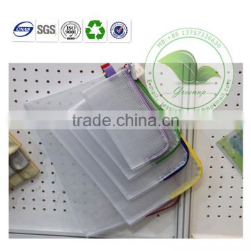 Custom Eco-friendly Transparent PVC Stationery Bag/File Bag/Document Bag for Sale