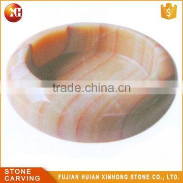 Natural Round Shape Stone Wash Bathroom Sink photo-2