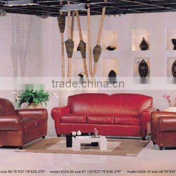 High Quality Modern Style Genuine Leather Sofa Set. American Style Leather Sofa Set. Chesterfield Sofa in Genuine Leather B48137