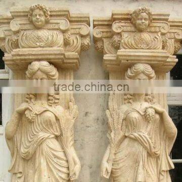 Western Style Carved Stone Statue Pillar photo-2
