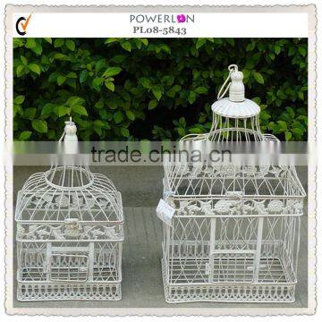 Shabby Chic Western Handmade Square Iron Canary Bird Cage photo-2