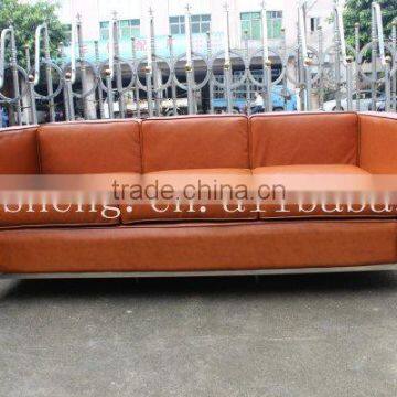 leather sofa living room furniture stainless steel furniture frame