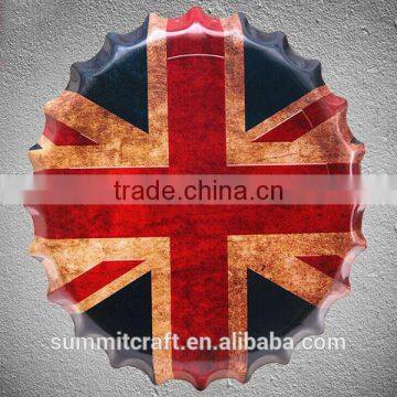 Vintage 40CM Large Beer Cap Metal Wall Art photo-2