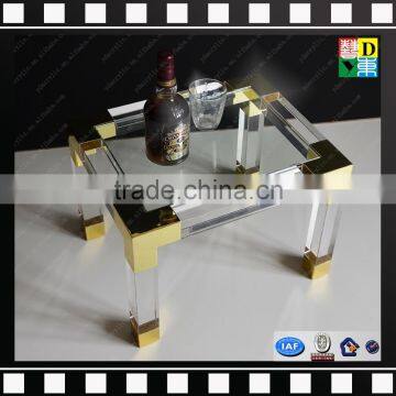 High Transparent Acrylic Coffee Table Frames PMMA Side Table 2 Layers Table With Metal From China Manufacturer photo-5